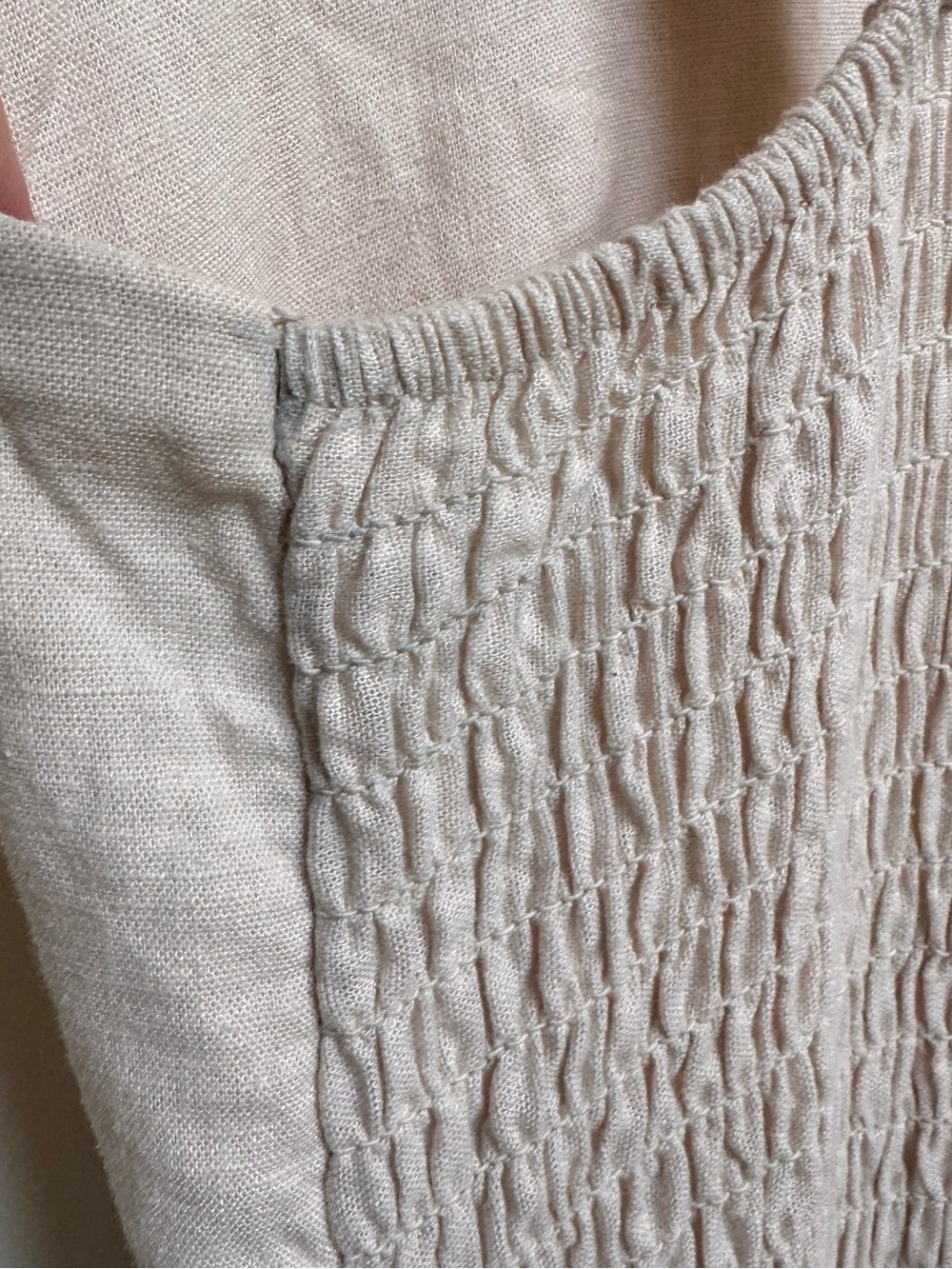 Luisa Perla Cream Linen Blend Tiered Maxi Sundress with Pockets. Size XL - Picture 7 of 10